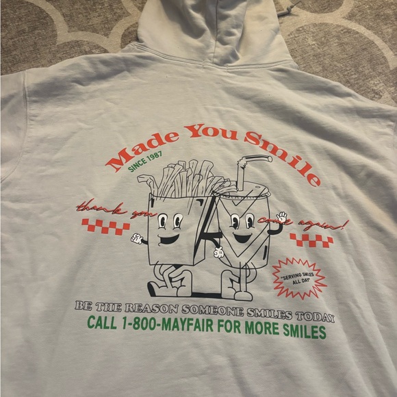 White Graphic Hoodie with Fun Print - Picture 7 of 7